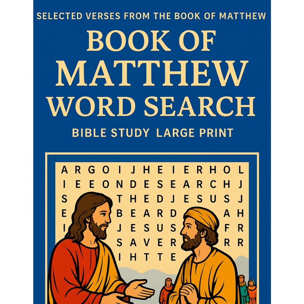 Book of Matthew Word Search: Bible Study Large Print